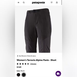 New Patagonia Women’s Terravia Alpine Pants REGULAR Length, with tags. Size 8.